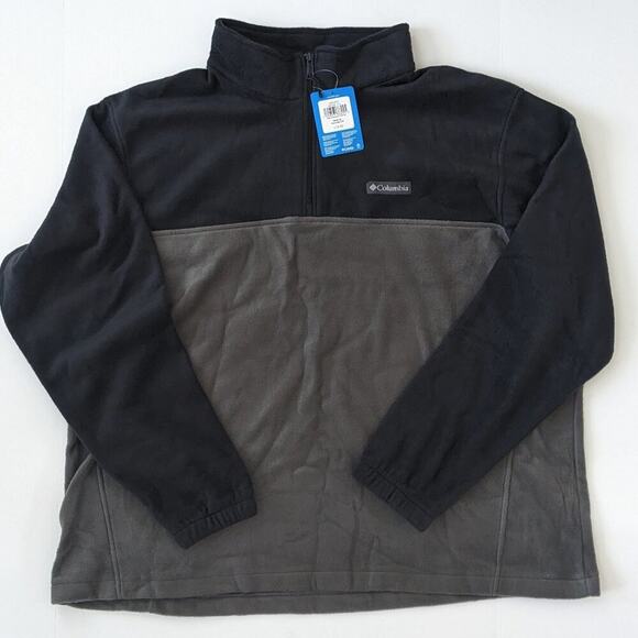 Columbia Steens Mountain Half Zip Pullover, Grey/Black, Men's 3X - Picture 1 of 4